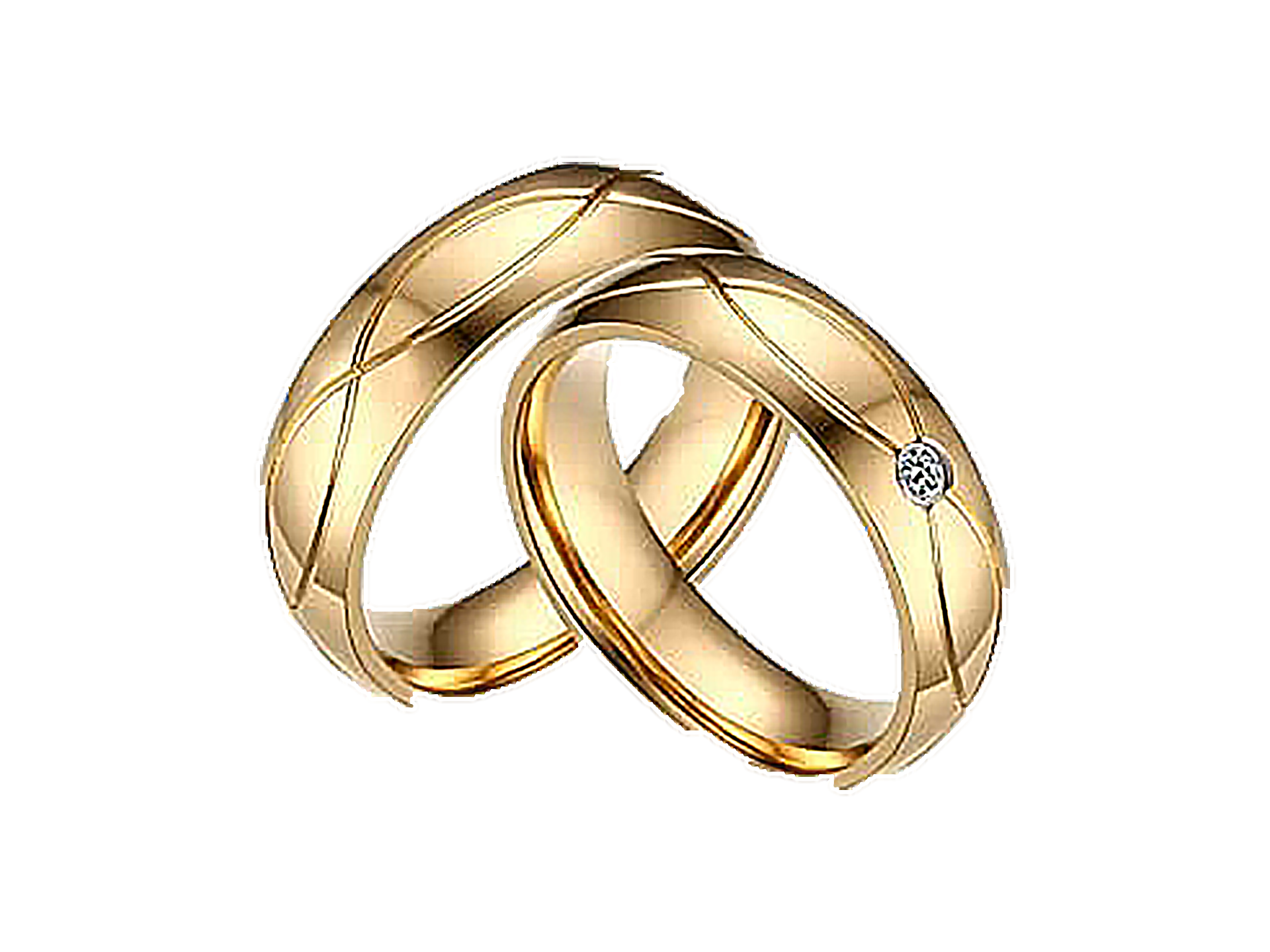 Aros de matrimonio diseño ovalado Circon Swaroski Oro 18K – Joyería Oro Inca