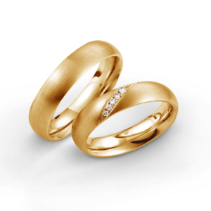 Anillo de matrimonio con diamantes naturales Oro 18K